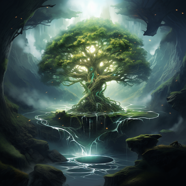 Yggdrasil the World Tree pagan wheel of the Year