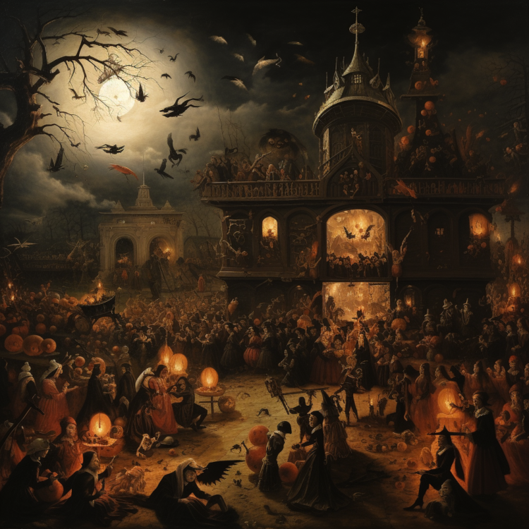 Pagan Halloween Celebration Painting